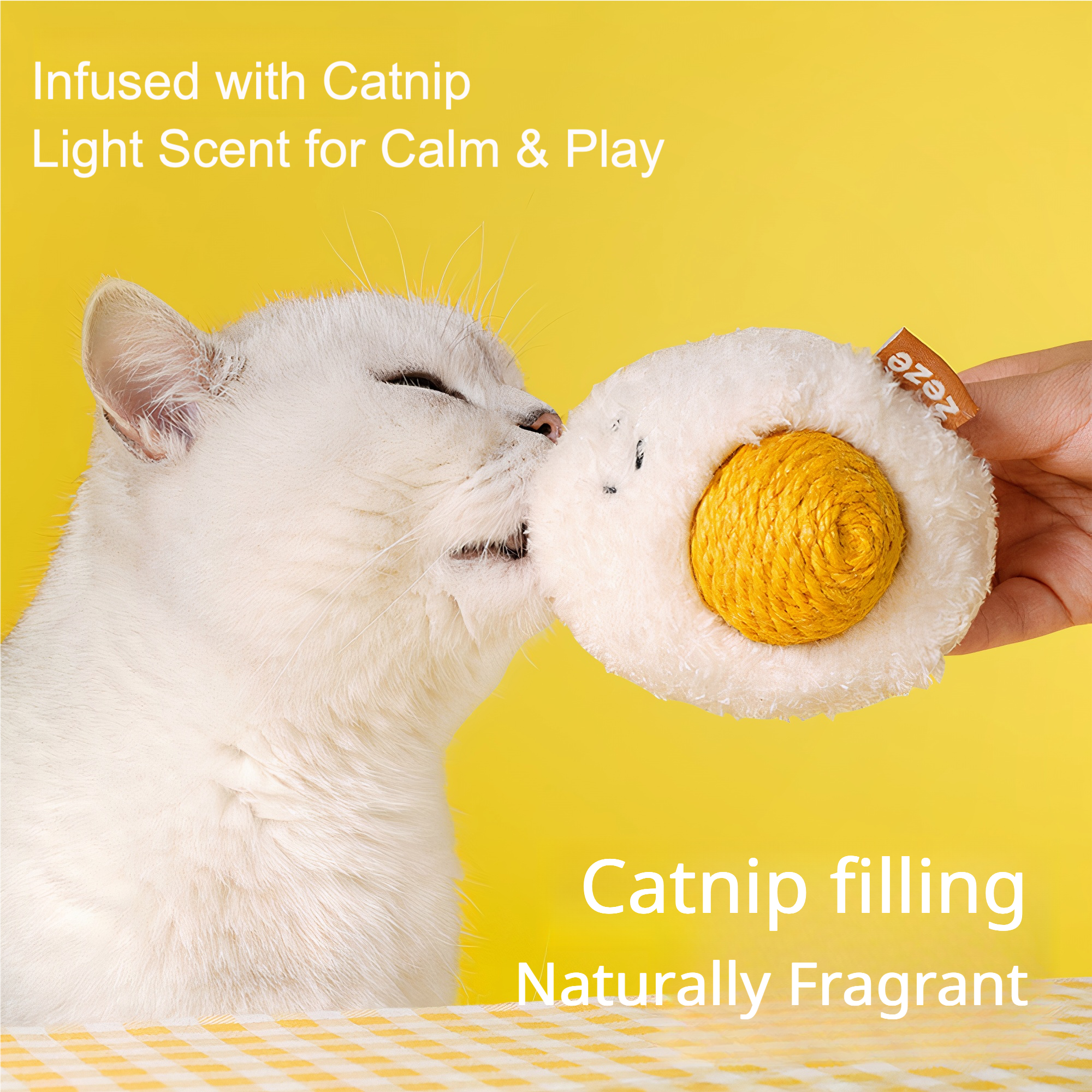 Catnip Egg Cat Toy with Sisal Ball