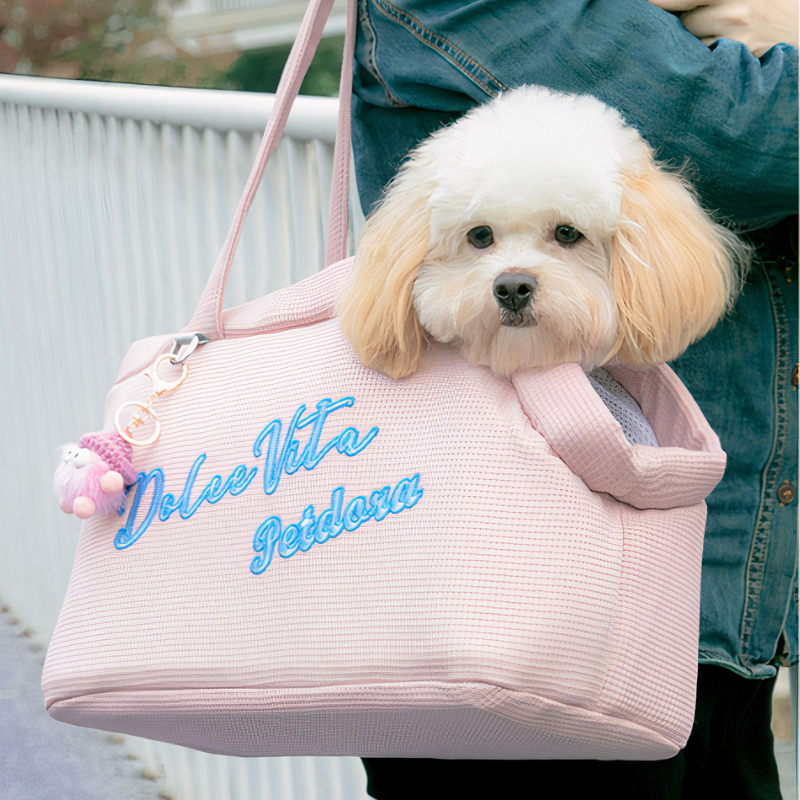 Pastel Waffle Design Pet Carrier