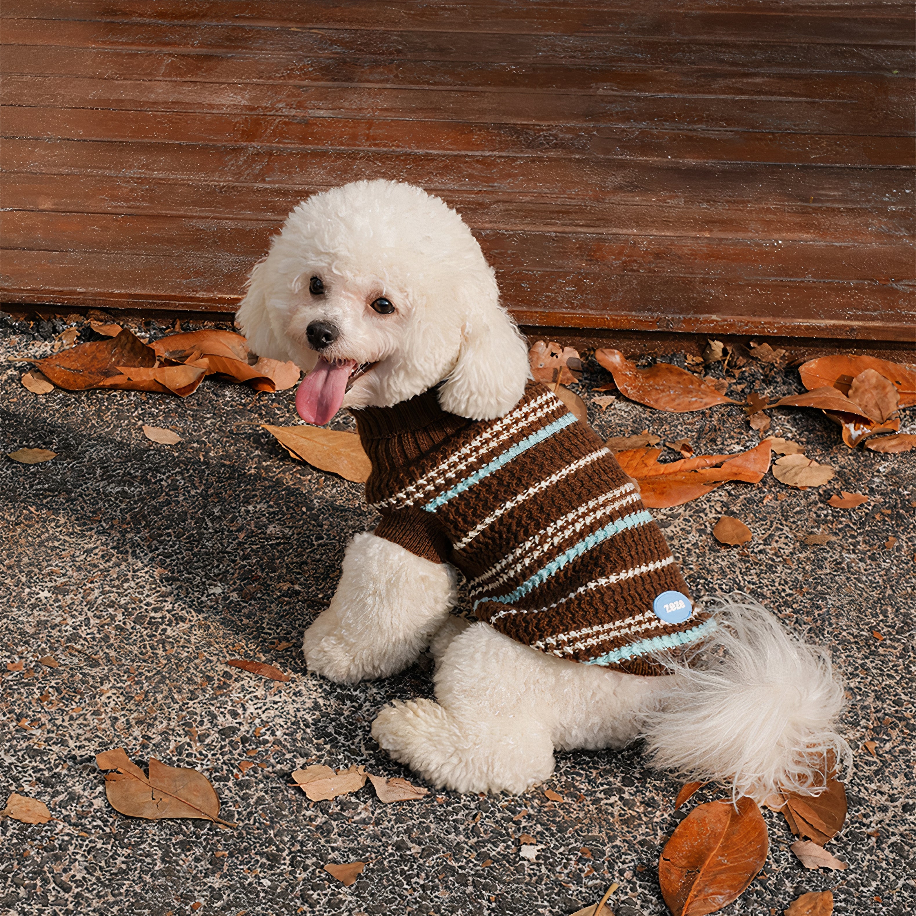 Vintage Knit Retro Dog Sweater