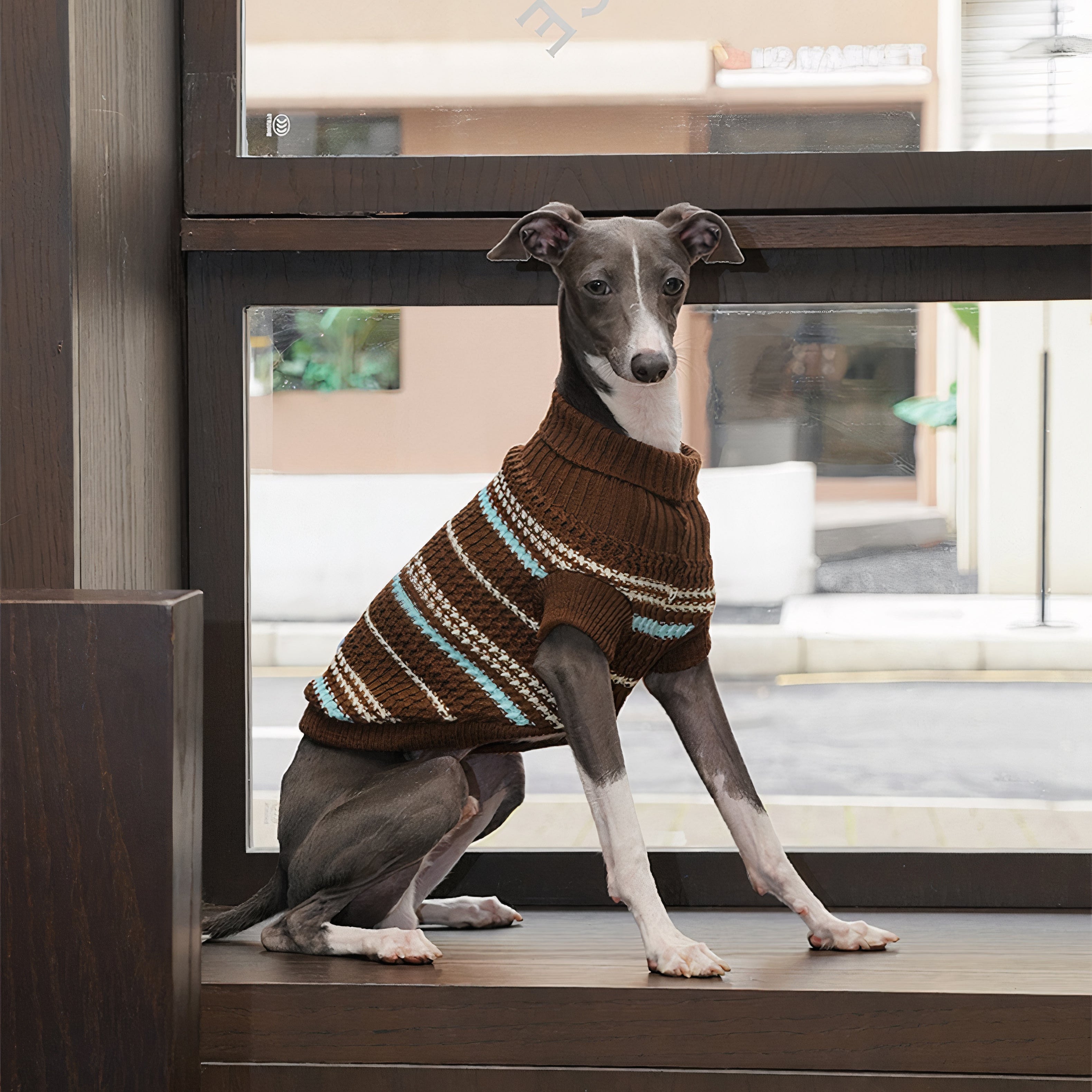 Vintage Knit Retro Dog Sweater