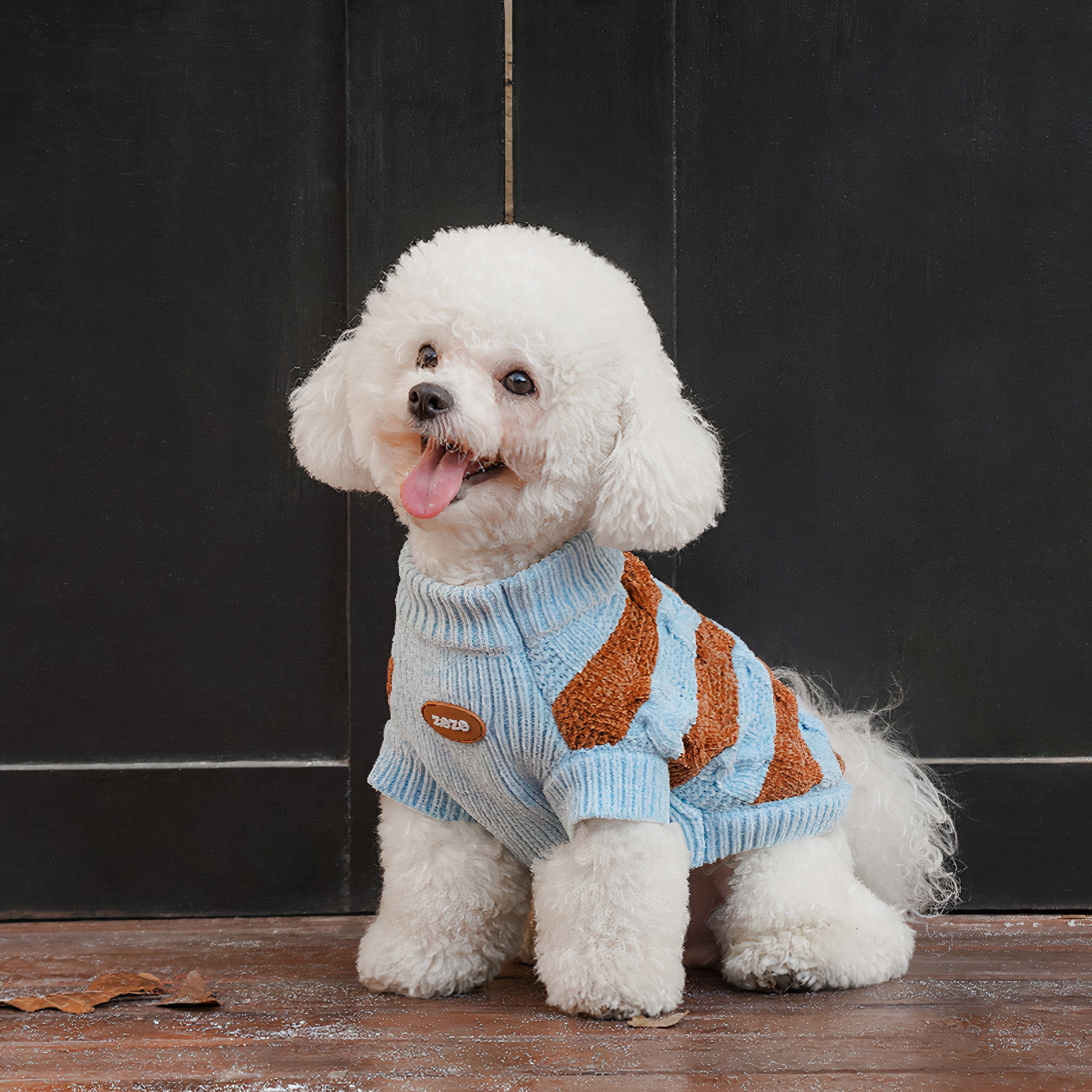 Cozy Chenille Striped Pet Sweater