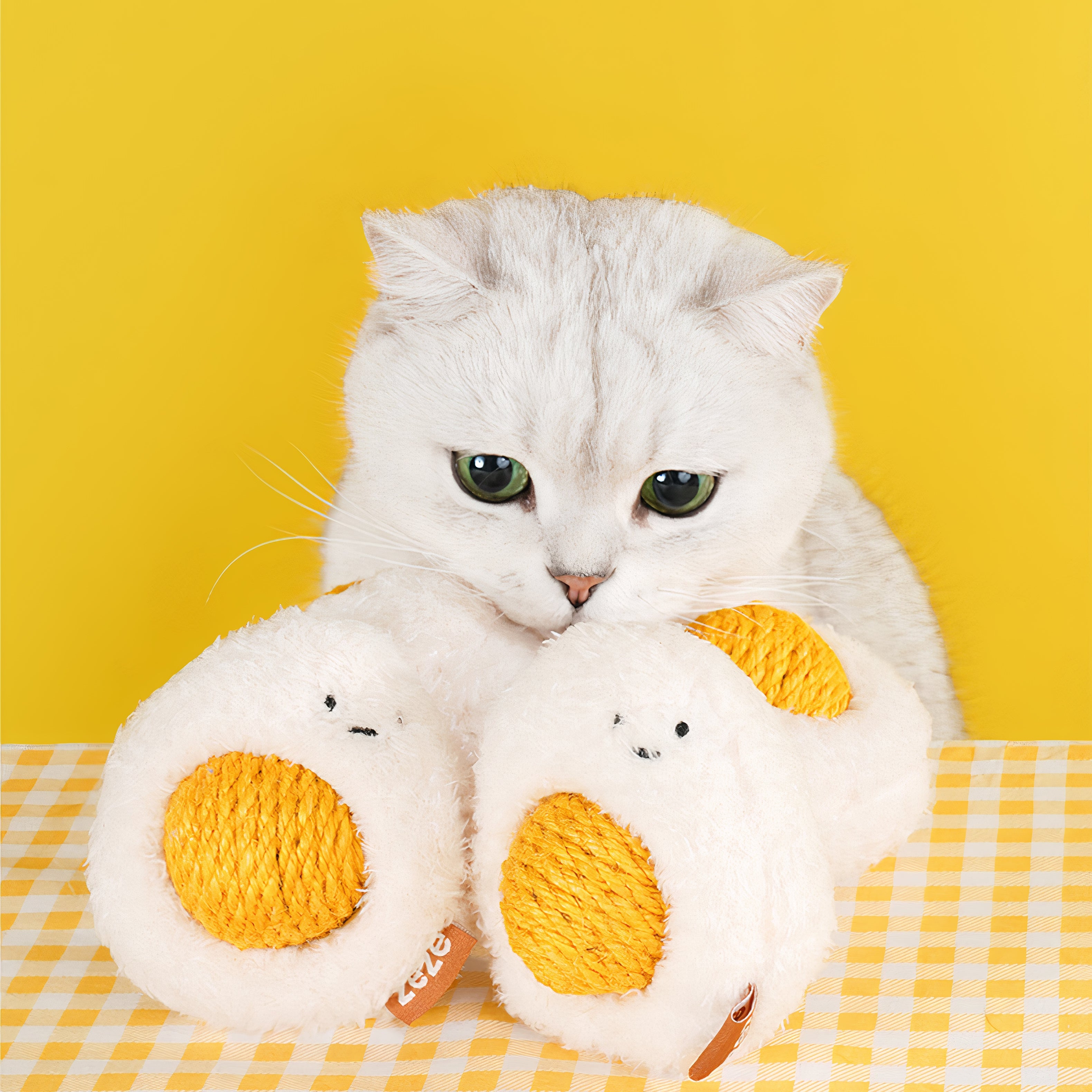 Catnip Egg Cat Toy with Sisal Ball