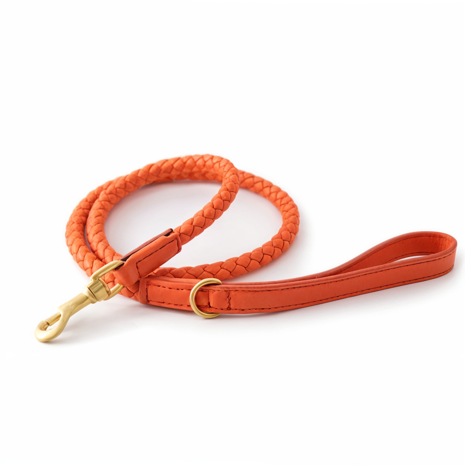 Premium Handwoven Leather Dog Leash